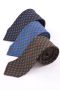 Wool Challis Ties with Small Geometric Pattern by Fort Belvedere