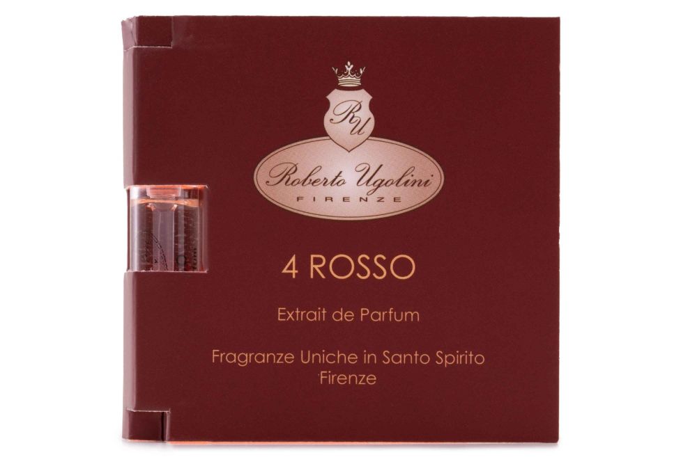 Roberto Ugolini 4 Rosso Fragrance  sample packaging