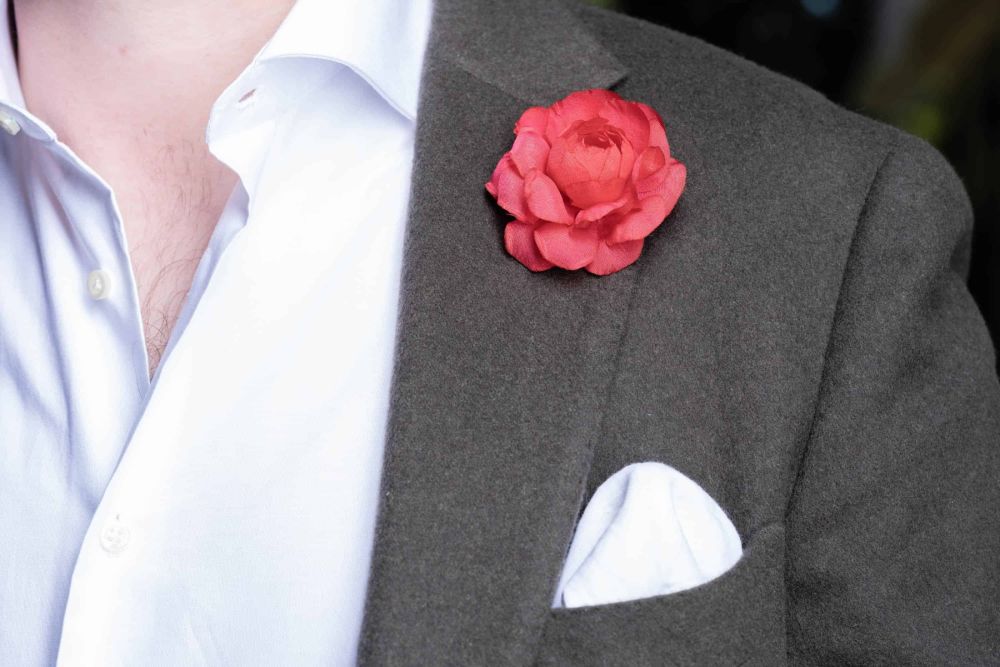 Red Camellia Boutonniere Buttonhole Flower Fort Belvedere