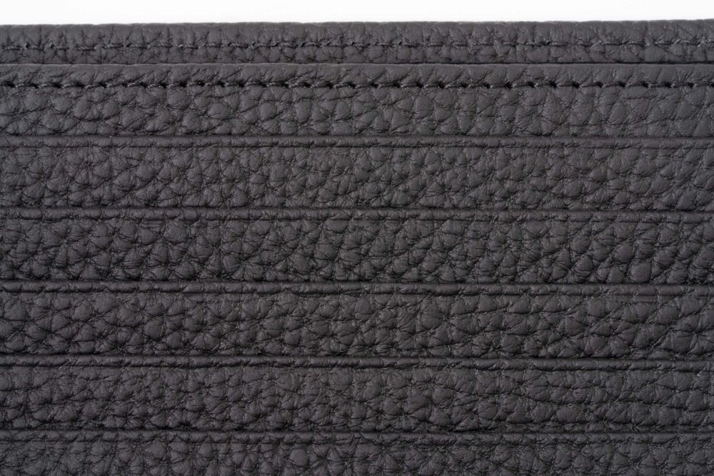 Black Togo full-grain leather wallet card slots