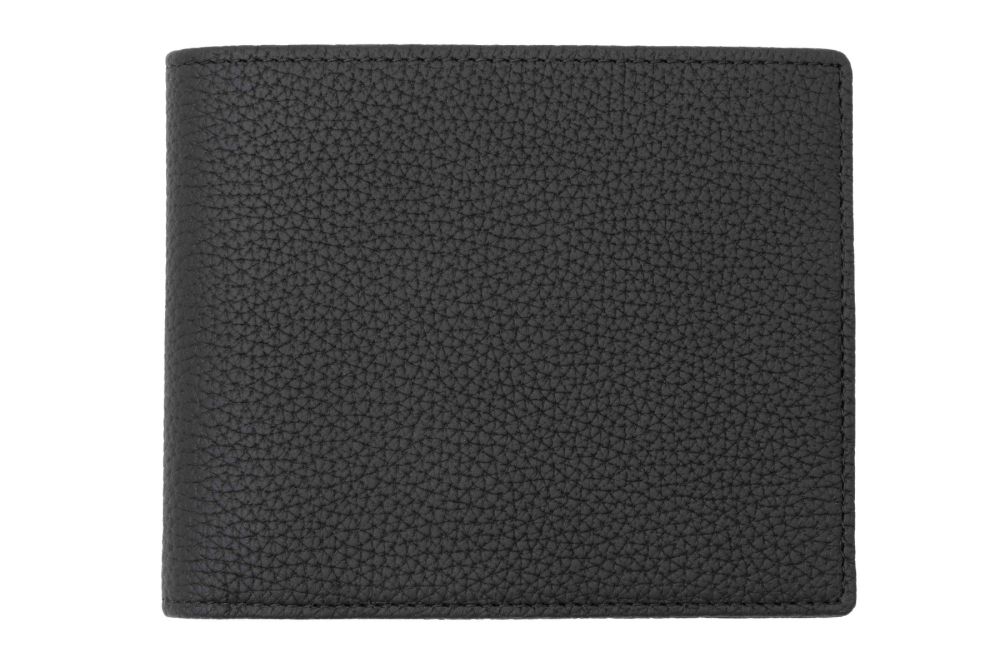 Black Wallet in Full-Grain Togo Leather with 10 Card Slots - Fort Belvedere_R5_8450