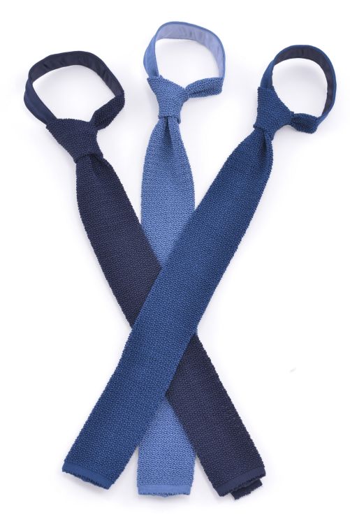 Blue Knit Tie Selection by Fort Belvedere