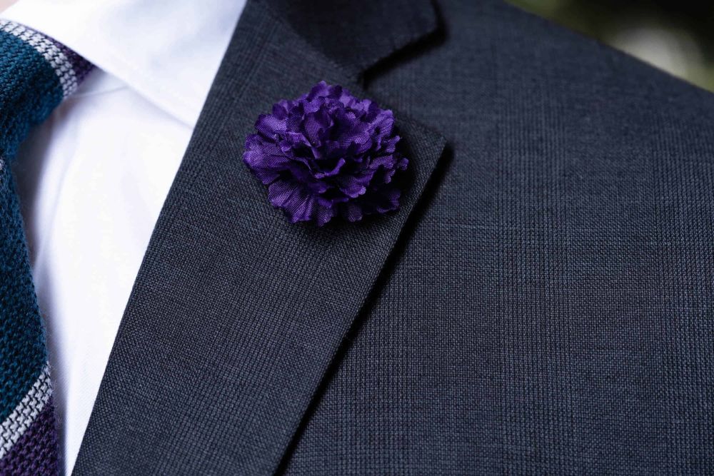 Dark Purple Mini Carnation Boutonniere Buttonhole Flower Fort Belvedere