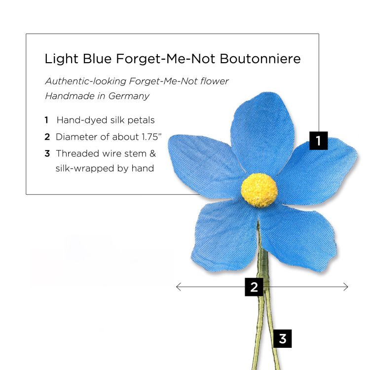 Light Blue Forget-Me-Not Boutonniere Buttonhole Flower Fort Belvedere