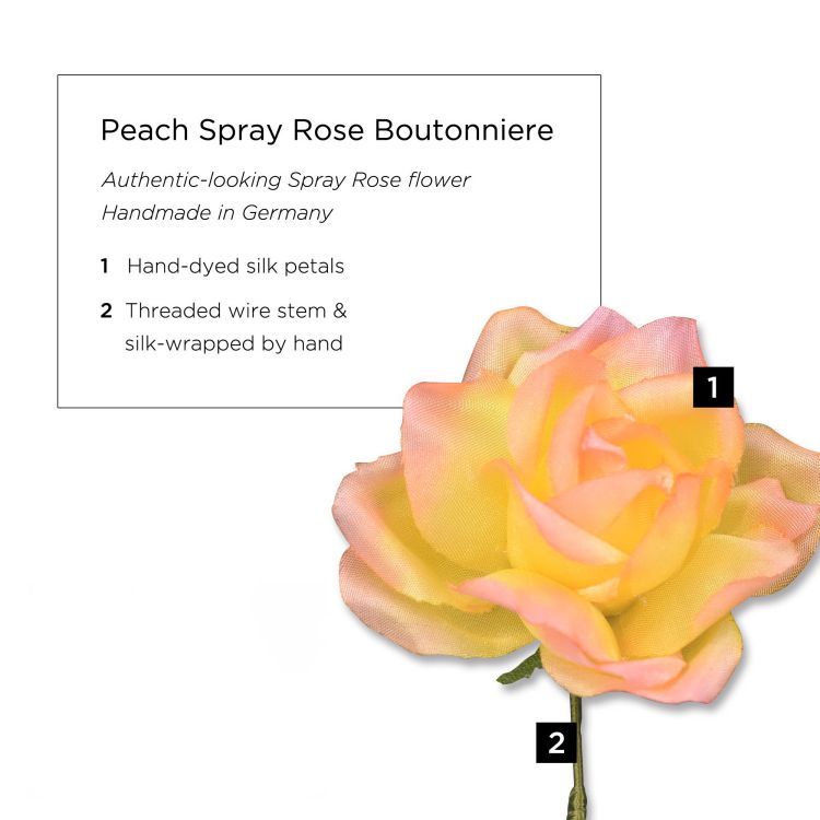 Peach Spray Rose Boutonniere Buttonhole Flower Fort Belvedere