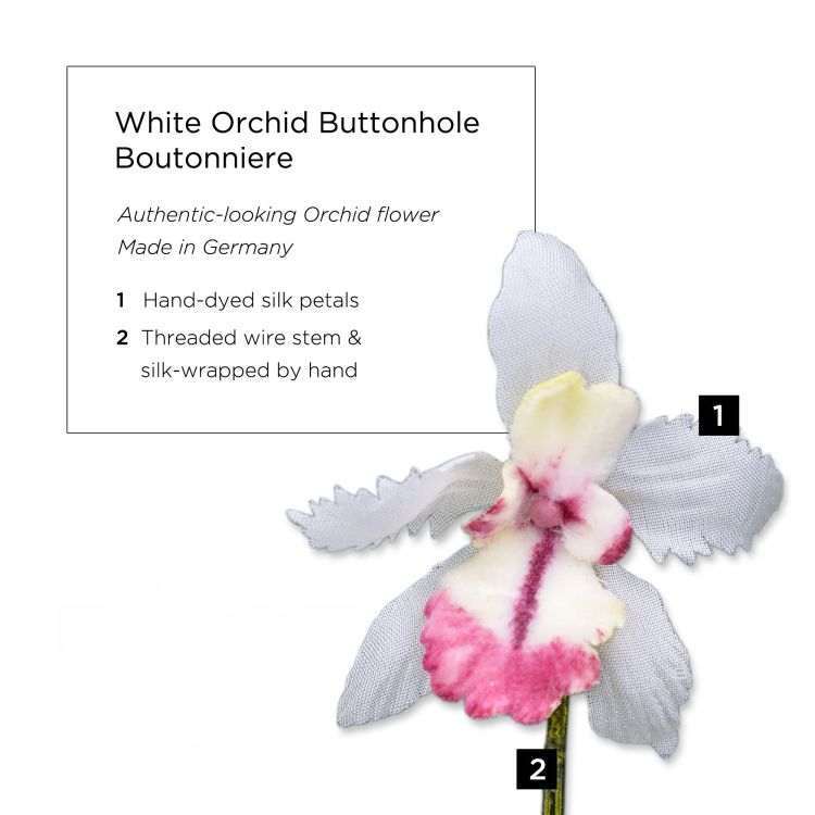 White Orchid Boutonniere Buttonhole Flower Fort Belvedere