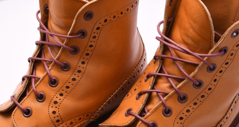 Burgundy Boot Laces by Fort Belvedere Made in Italy of Premium Waxed Cotton