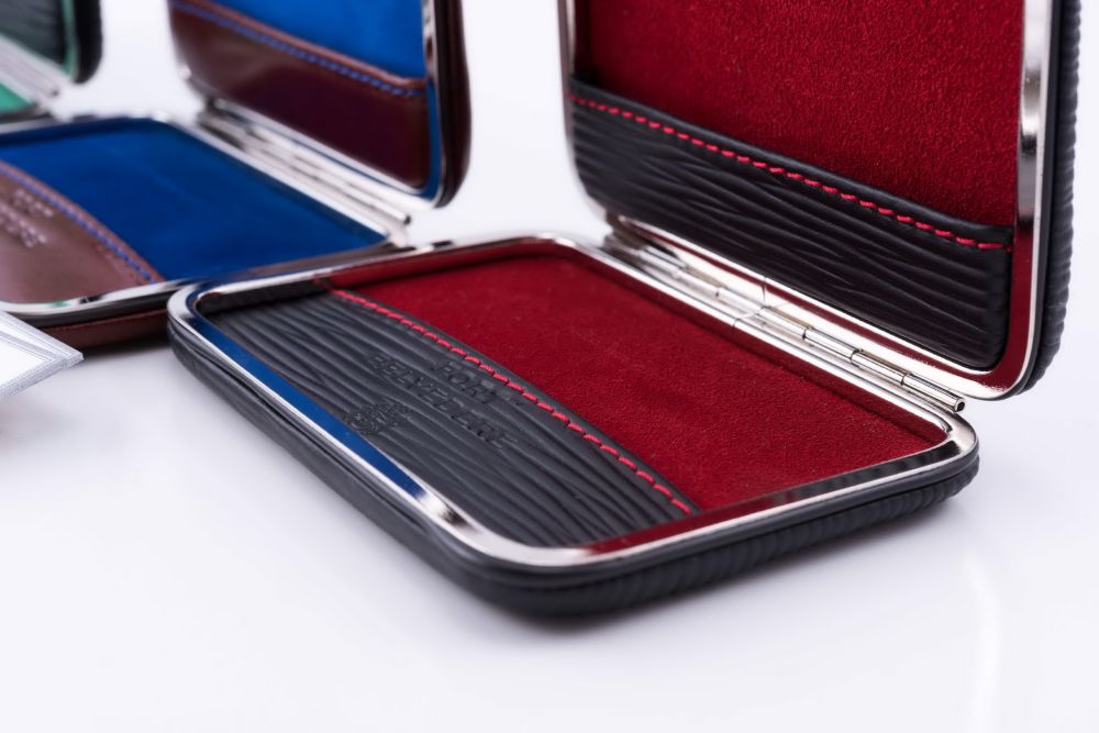 Business Card Cases in Top Quality Aniline Leathers with Luxurious Goat Velour linings in by Fort Belvedere