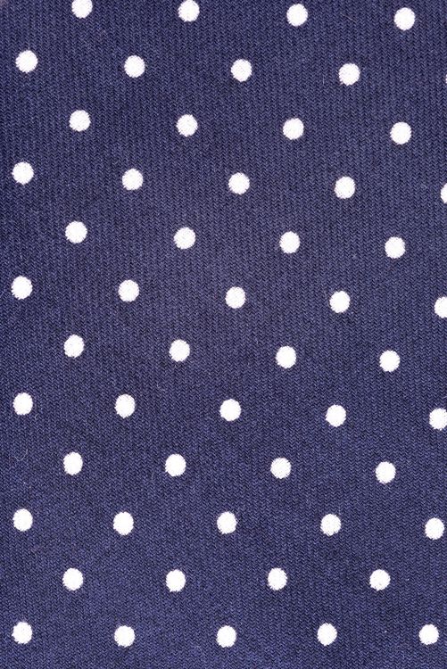 Wool Challis Polka Dot in Navy and White Bow Tie - Fort Belvedere