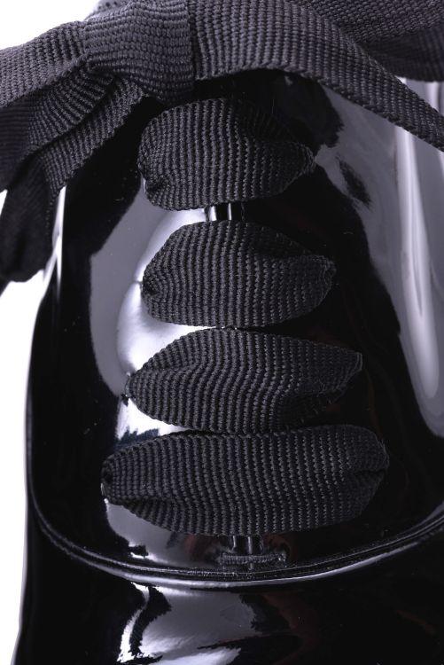 Close Up Evening Shoelaces in Black Grosgrain Faille by Fort Belvedere