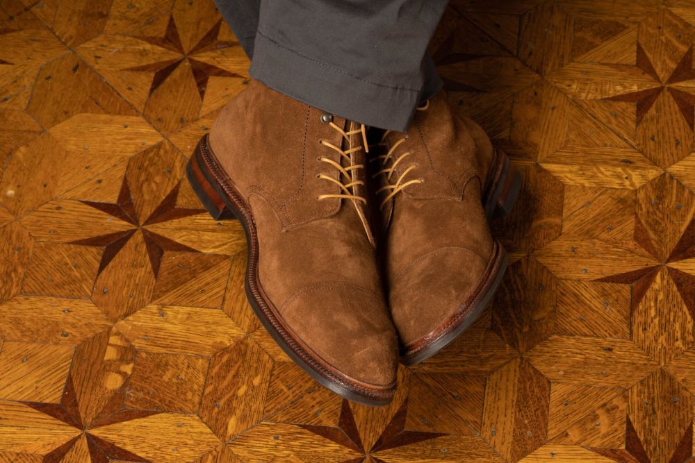  Cognac Boot Laces Round Waxed Cotton - by Fort Belvedere