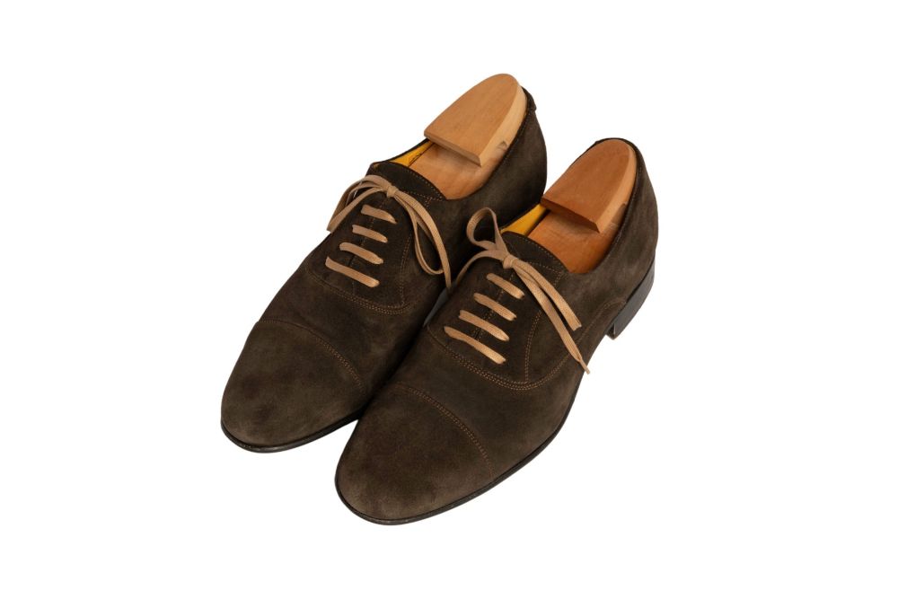 Cookie Brown Shoelaces Flat Waxed Cotton - Luxury Dress Shoe Laces by Fort Belvedere