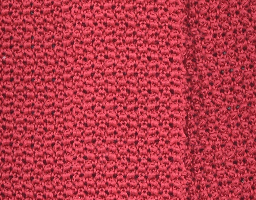 Knit Tie in Solid Red Silk - Fort Belvedere