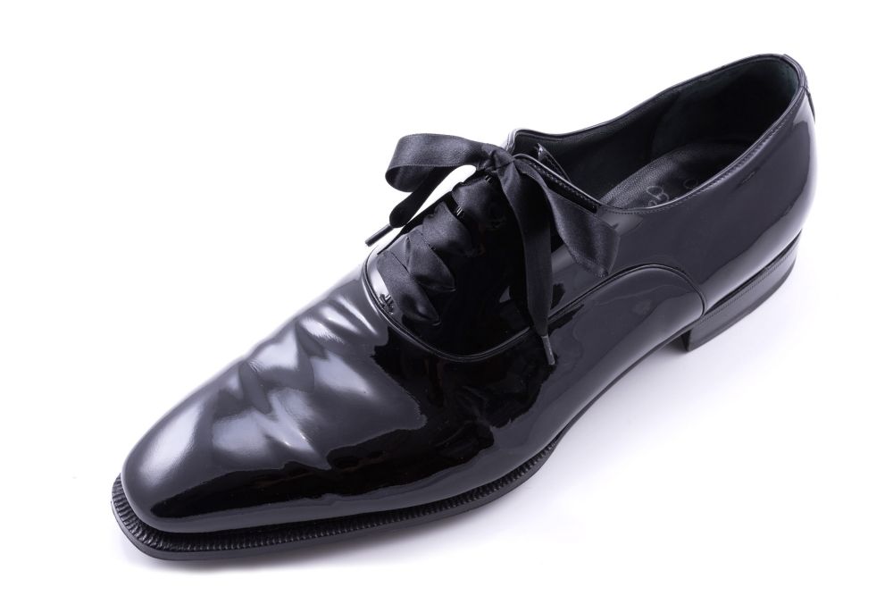 Elegant Black Satin Evening Shoelaces Slim for Tuxedo & White Tie by Fort Belvedere