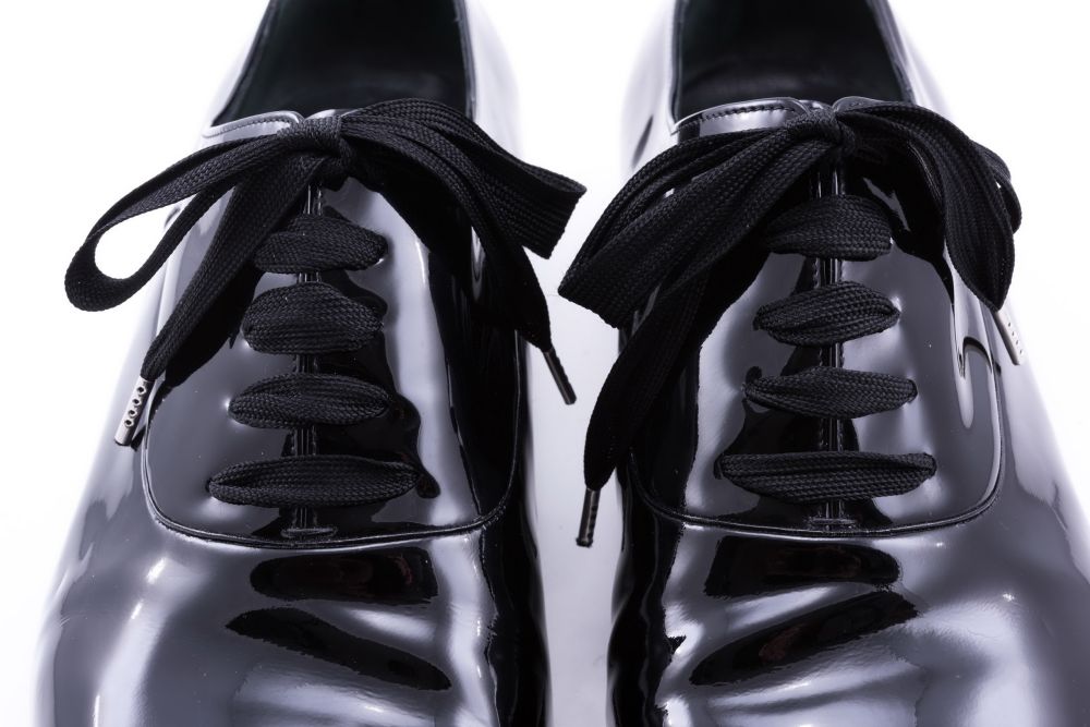 Evening Shoelaces in Black Barathea for Black Tie White Tie by Fort Belvedere in action