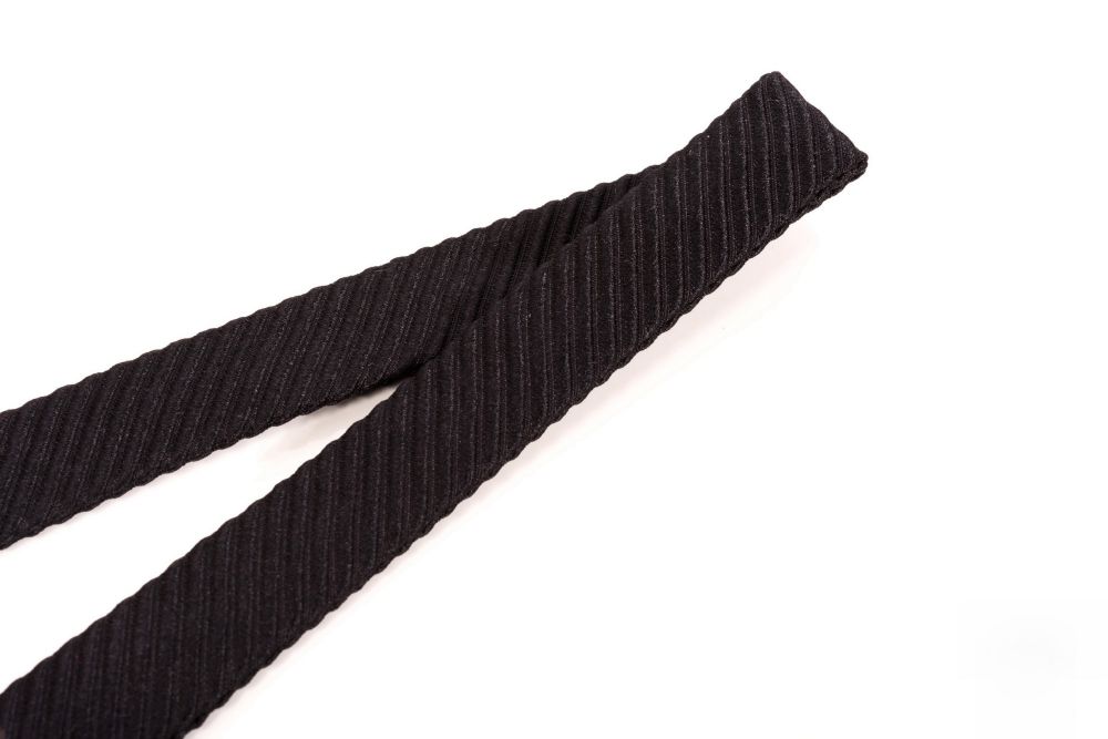 Fixed size neck strap Black Bow Tie in Silk Wide Rib Grosgrain Sized Butterfly - Fort Belvedere