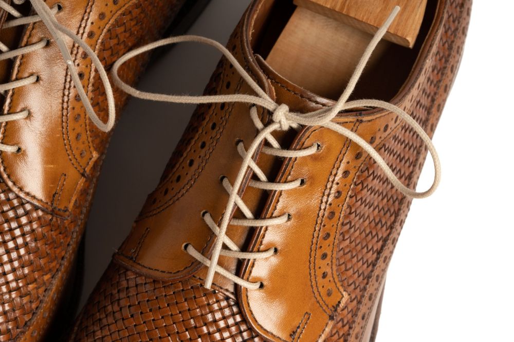 Intense Beige Shoelaces Round - Waxed Cotton Dress Shoe Laces Luxury by Fort Belvedere