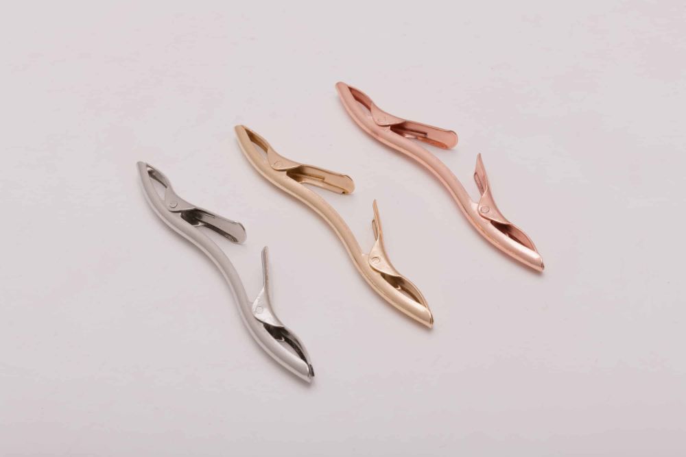 Large Brass Collar Clips in Platinum Silver, Yellow Gold, Rose Gold by Fort Belvedere