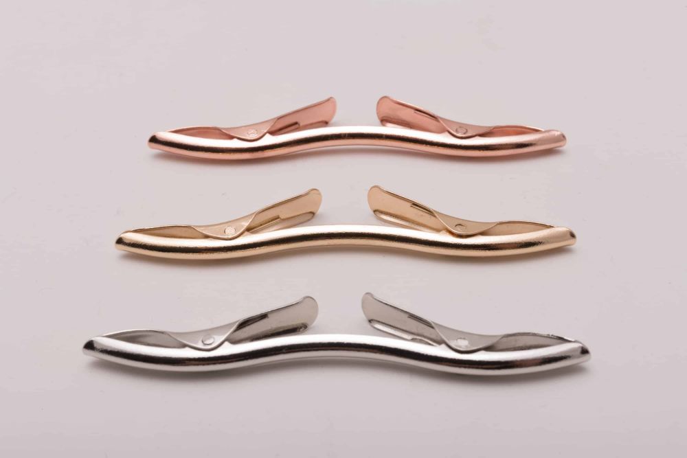 Large Brass Collar Clips in Platinum Silver, Yellow Gold, Rose Gold by Fort Belvedere