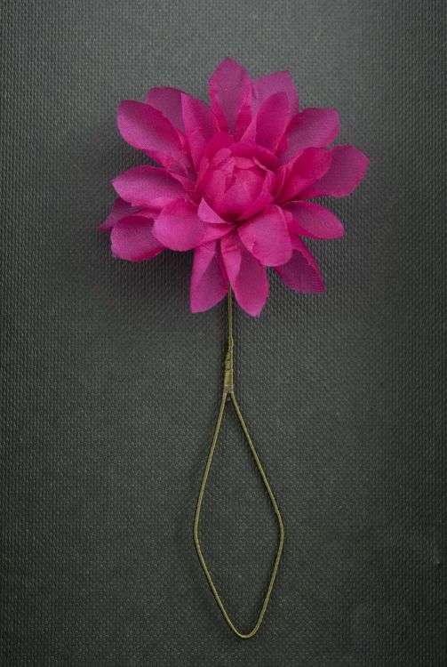 Magenta Pink Dahlia Silk Boutonniere Buttonhole Lapel Flower - Fort Belvedere