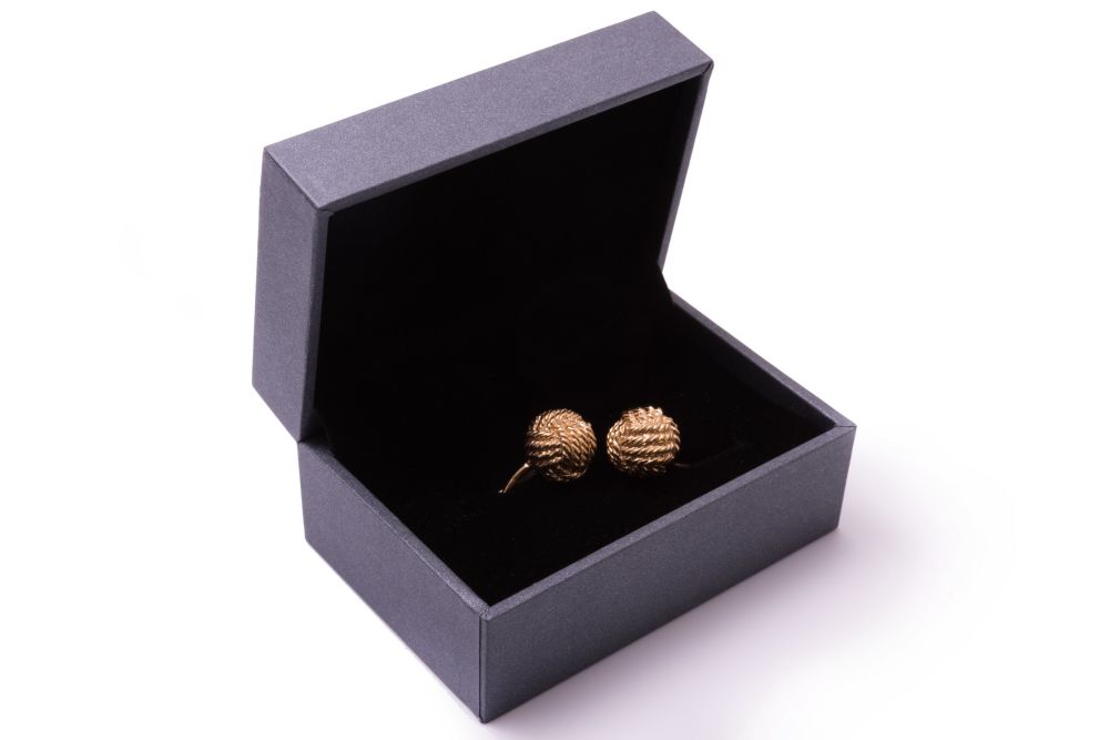 Monkey's Fist Knot Cufflinks - Vermeil Sterling Silver Yellow Gold Plated - Fort Belvedere