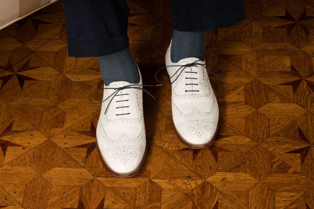Off White Shoelaces Round - Waxed Cotton Dress Shoe Laces Luxury by Fort Belvedere