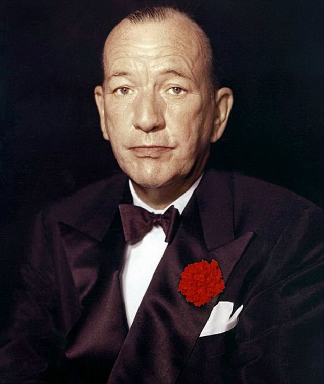Noel Coward with Red Carnation Boutonniere & Tuxedo