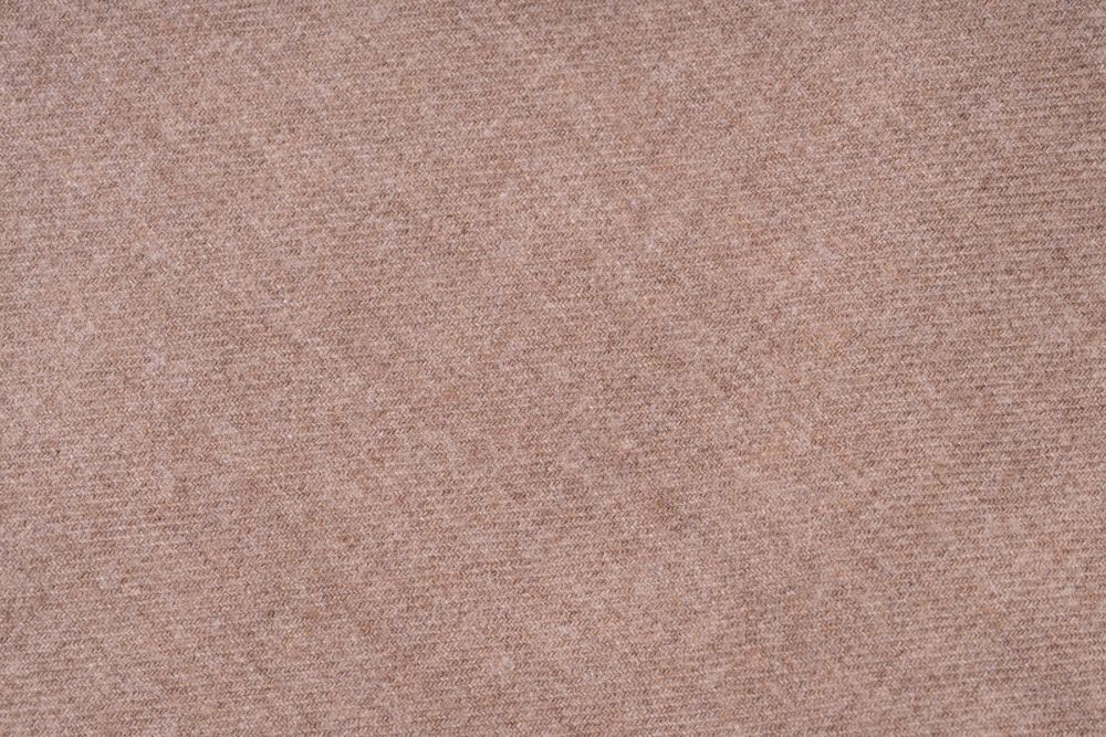 Soft Light Brown Cotton Flannel Pocket Square with handrolled light gray X-stitch edges - Fort Belvedere