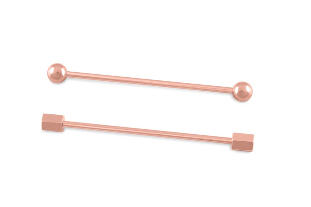 Collar Bar with Ball End in Rose Gold Fort Belvedere