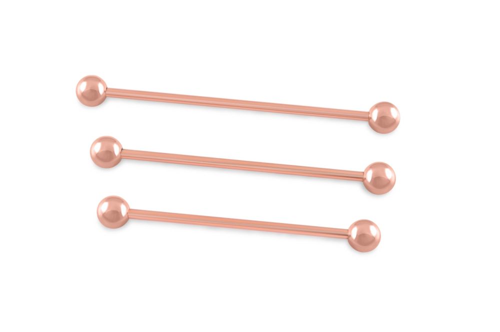 Collar Bar with Ball End in Rose Gold Fort Belvedere