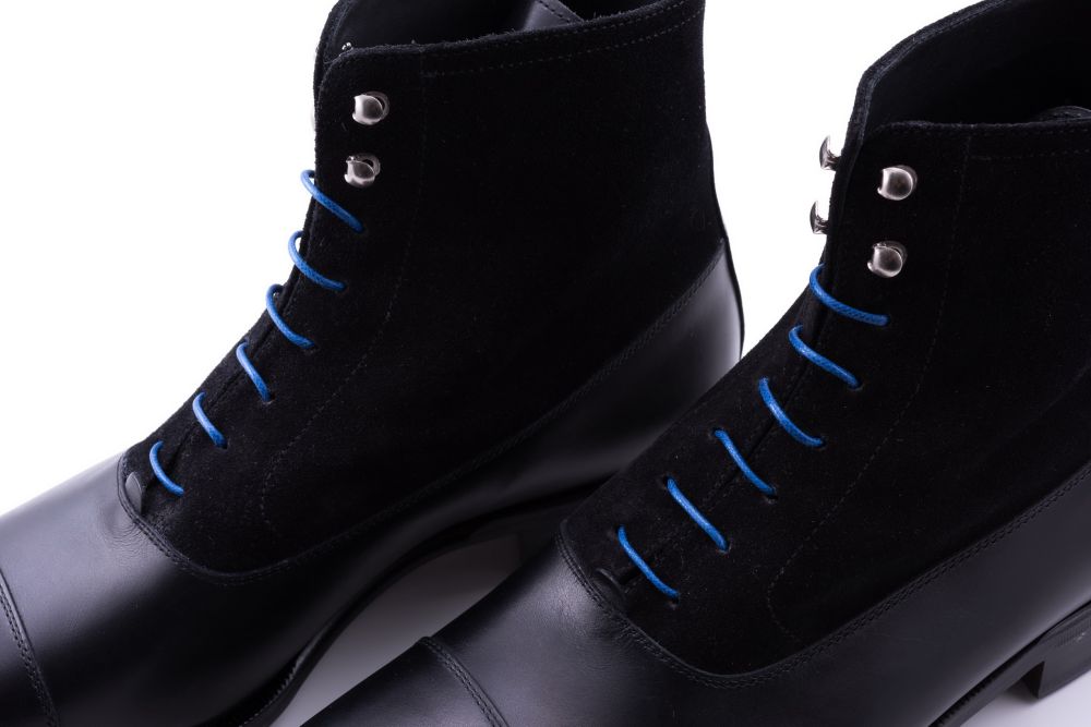 Royal Blue Boot Laces Round Waxed Cotton - by Fort Belvedere