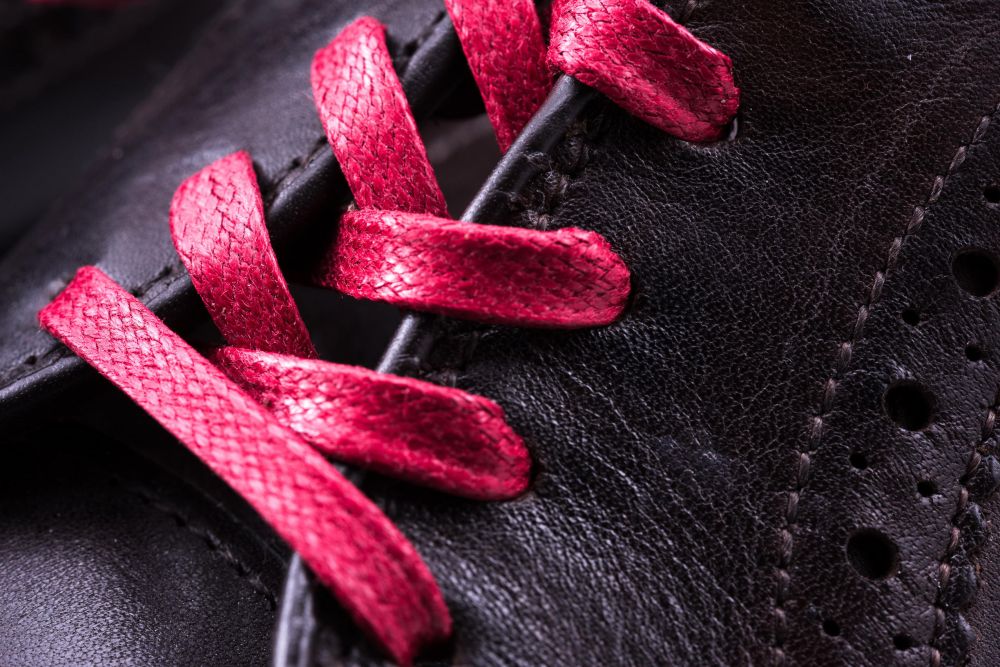 Details Red Shoelaces Flat Waxed Cotton - Luxury Dress Shoe Laces by Fort Belvedere