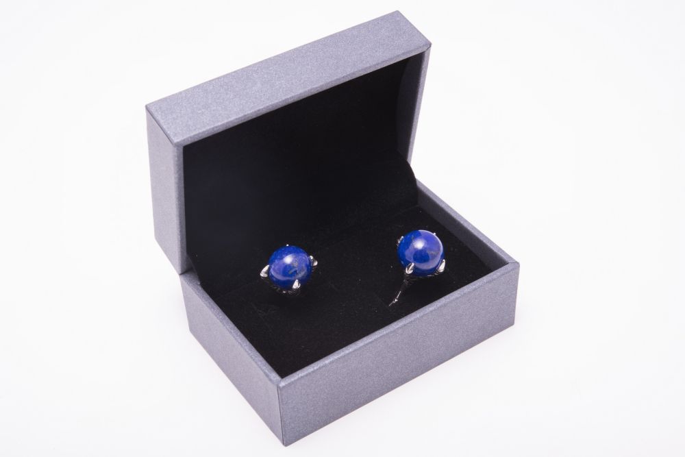 Silver Eagle Claw Cufflinks with Blue Lapis Lazuli 925 Sterling Fort Belvedere