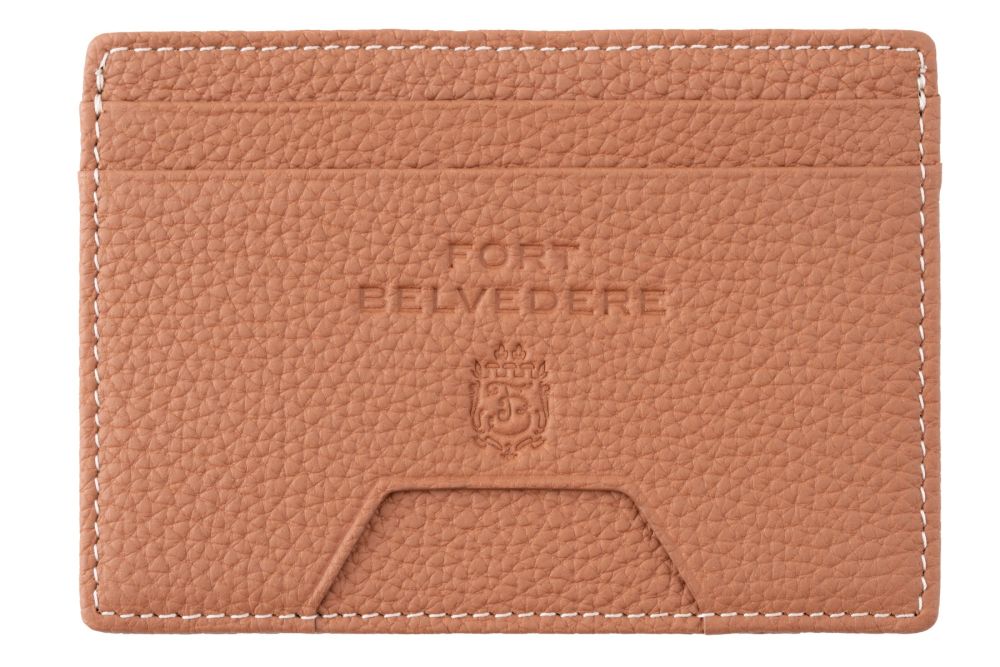 Slim Wallet - 4CC - Golden Brown Togo Shrunken Calf Leather front view