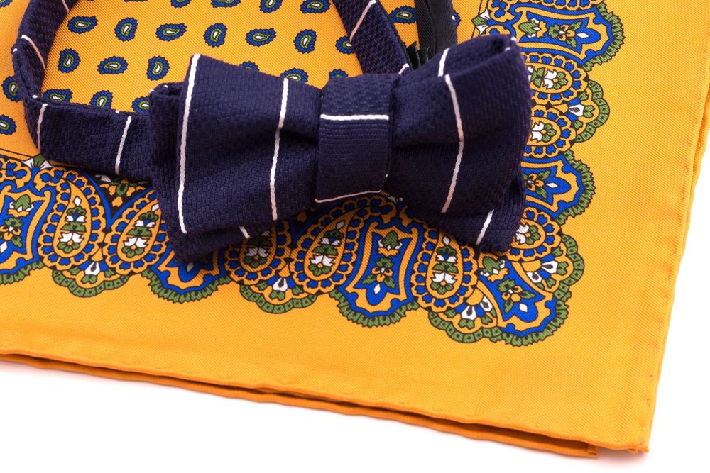 Pocket Square and Bow Tie Combination