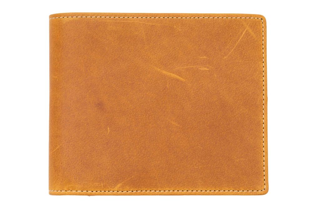Vintage Gold Tan Wallet in Full-Grain Americana Leather  Fort Belvedere_R5_8468