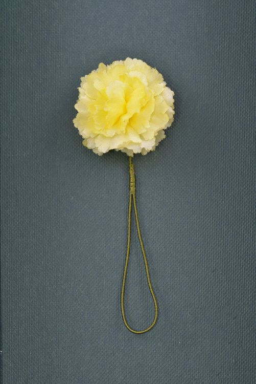 Yellow Mini Carnation Silk Boutonniere Buttonhole Flower Fort Belvedere