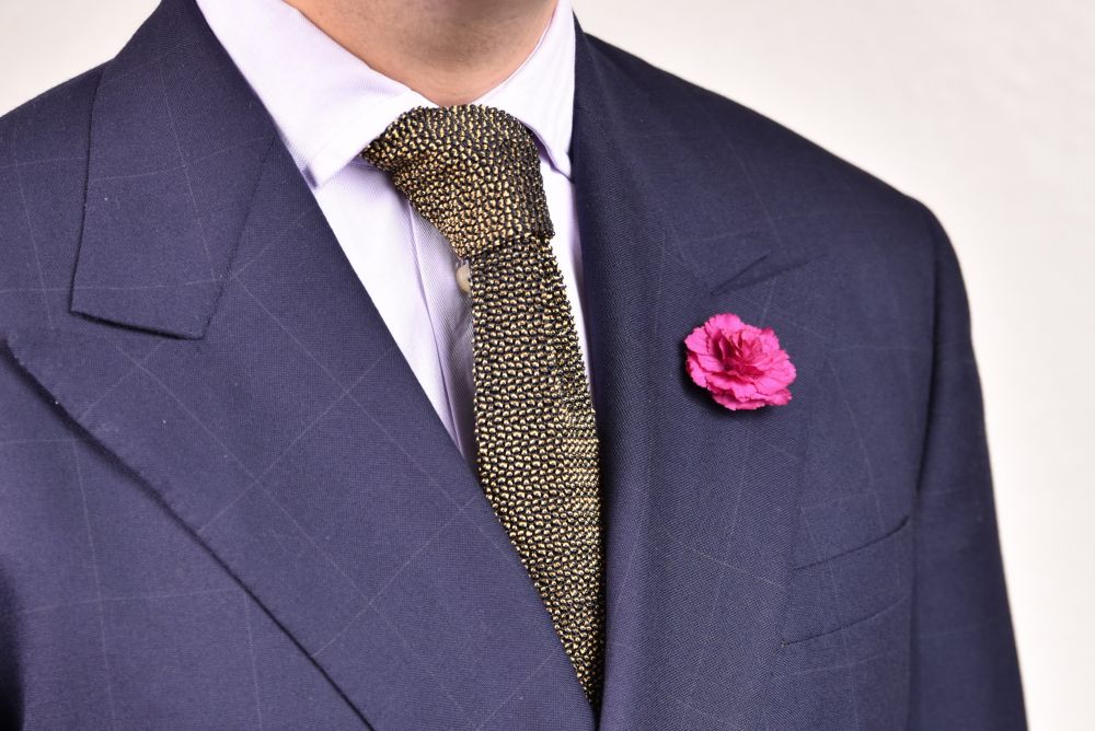 Yellow Two Tone Knit Tie
