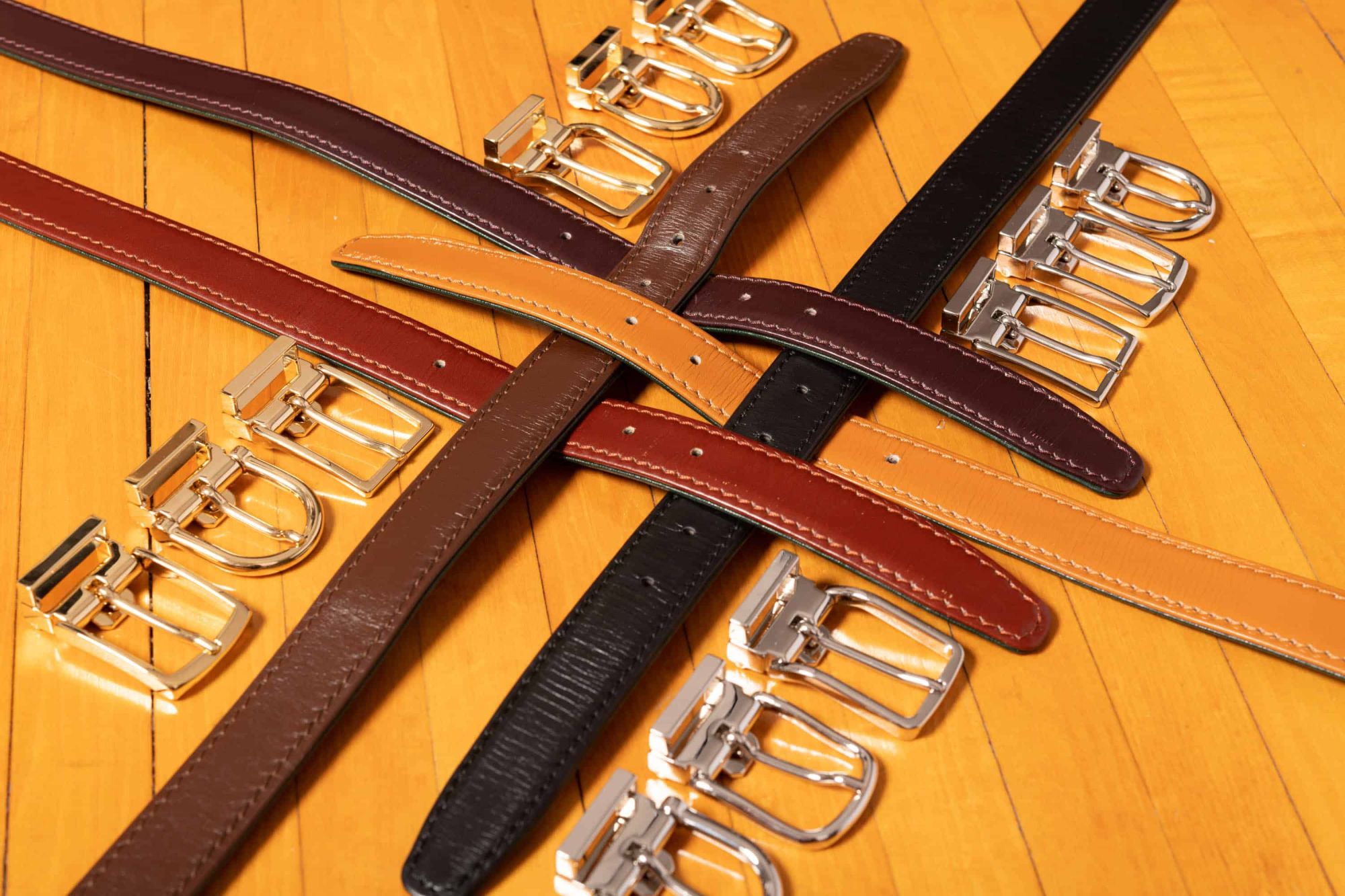 Tan Cognac Brown Calf Leather Belt Handmade, Aniline Dyed 