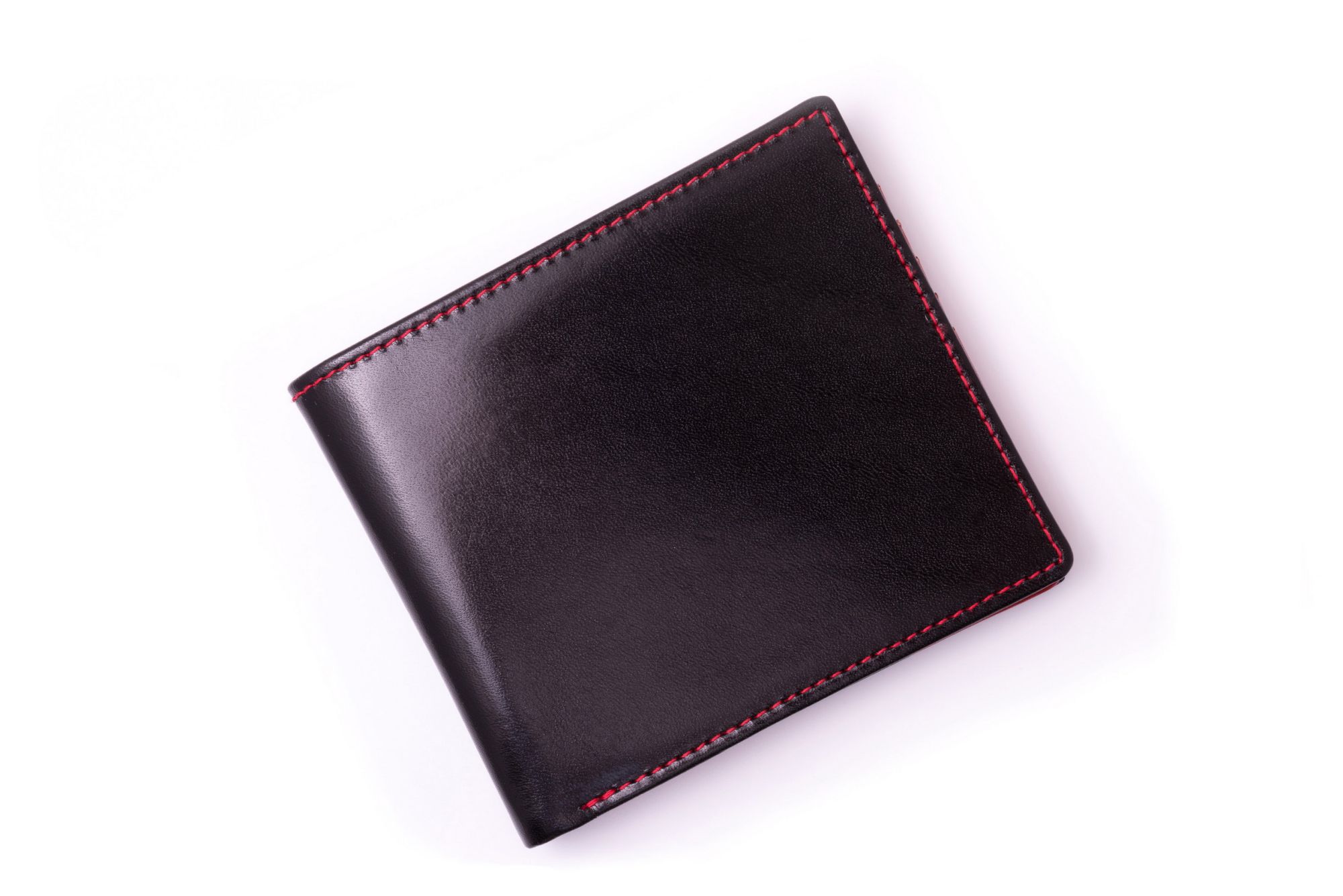 Men's Leather Wallet in Black & Red Boxcalf for 10 Credit Card by Fort  Belvedere