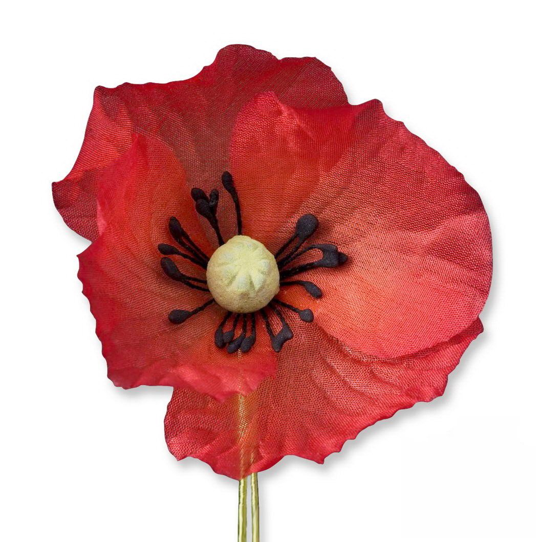 Pocket Square Red poppies flowers Pre-Folded Pocket Square