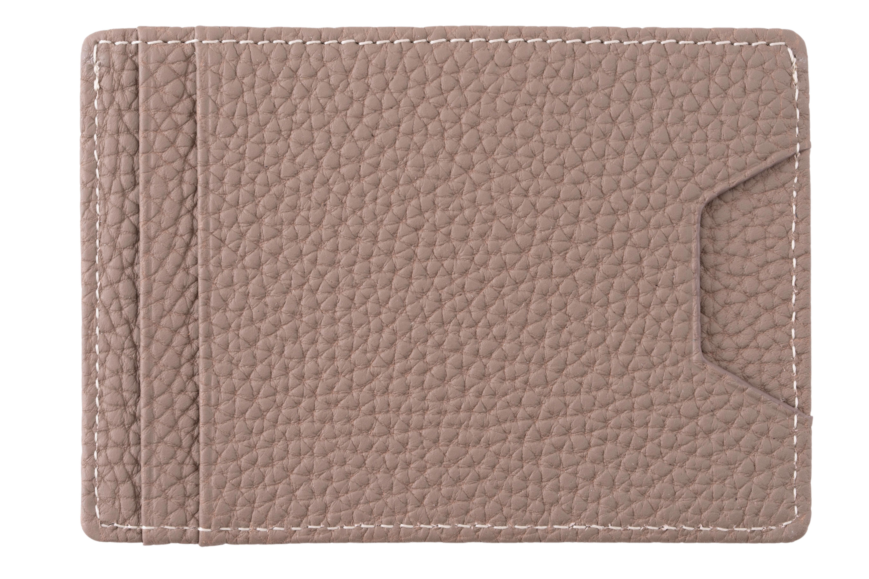 Slim Wallet - 4CC - Boardroom Taupe Togo Full-Grain Leather back view