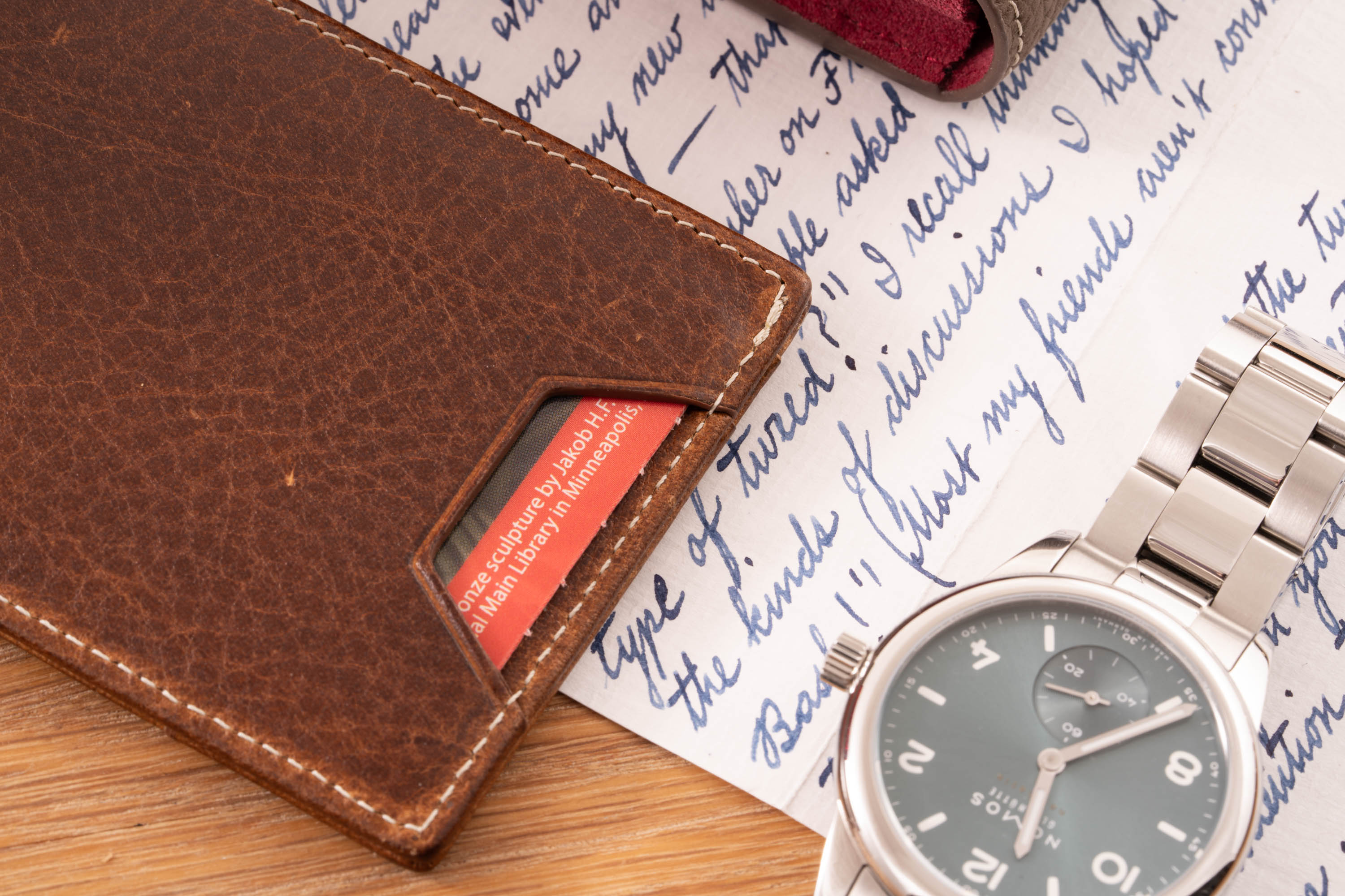 Slim Wallet - 4CC - Dumont Saddle Brown Full-Grain Leather becomes more beautiful with age. 