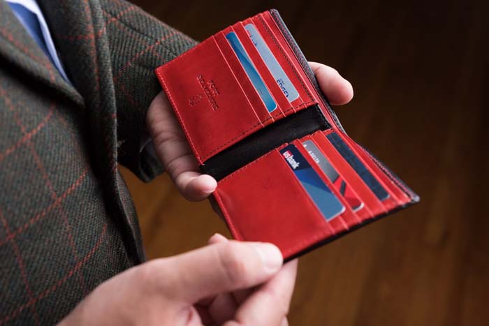red wallets for men