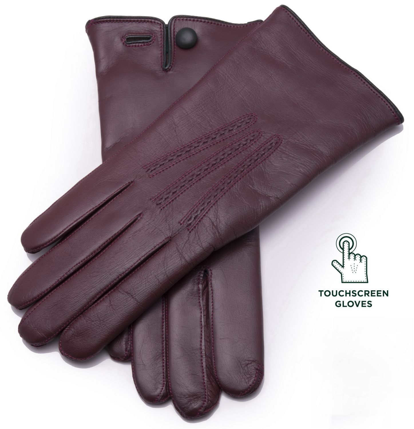 Burgundy Short Colored Gloves
