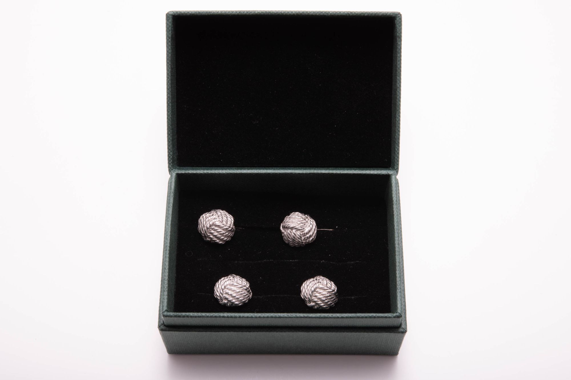 Select Gifts Sterling Silver Black Shell Shirt Studs 