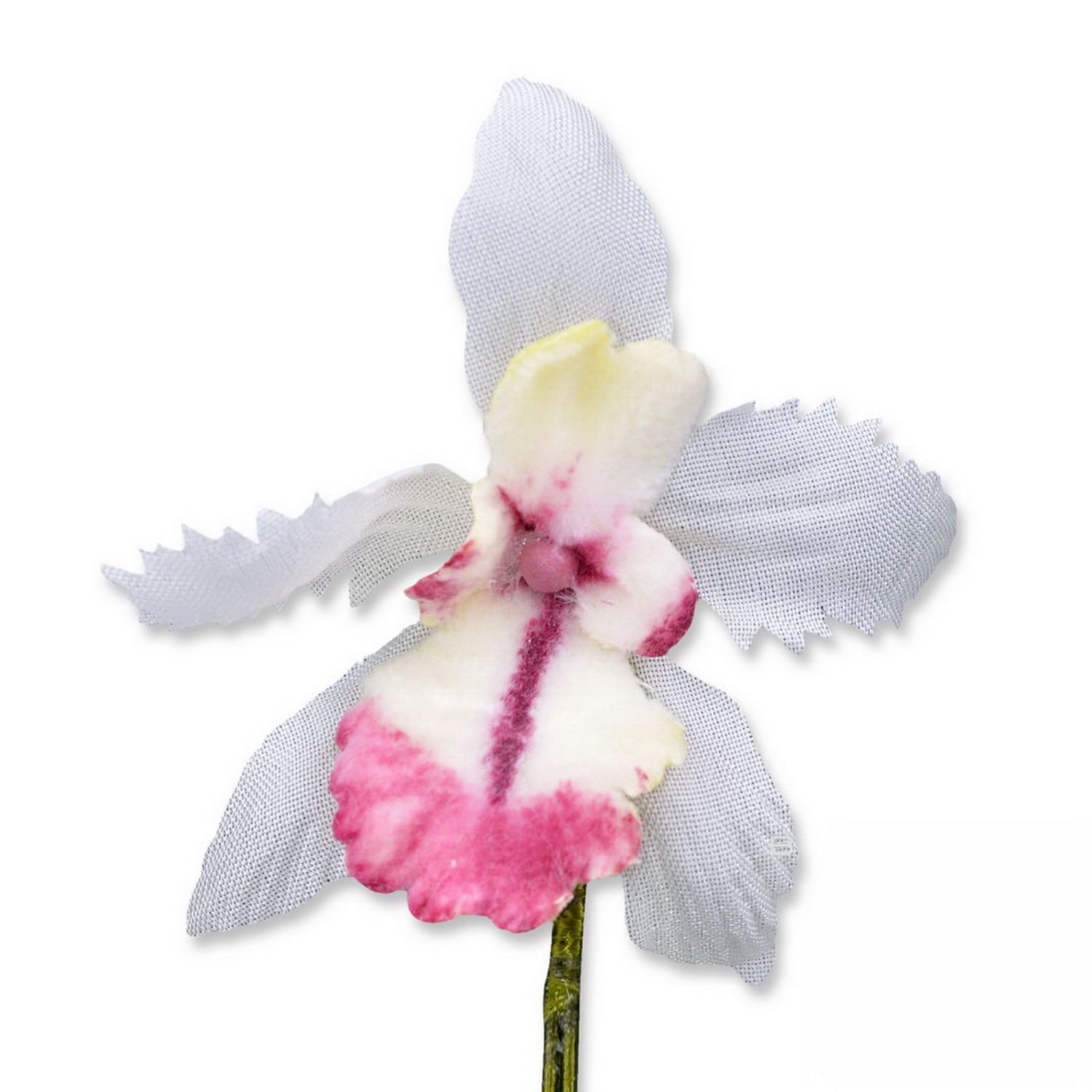 White orchid men/'s lapel pin Leather boutonniere 70th birthday dad art 24